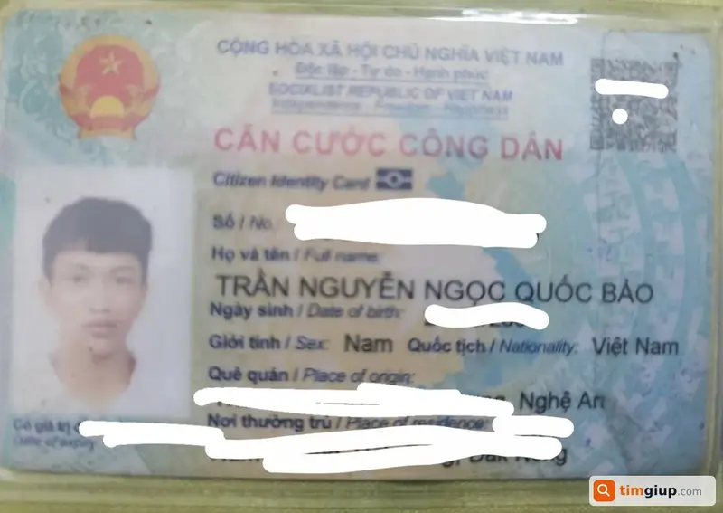Tìm ví màu đen thất lạc của Trần Nguyễn Ngọc Quốc Bảo tại TP.HCM
